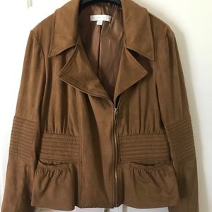 Brown Faux Suede Jacket (Large)